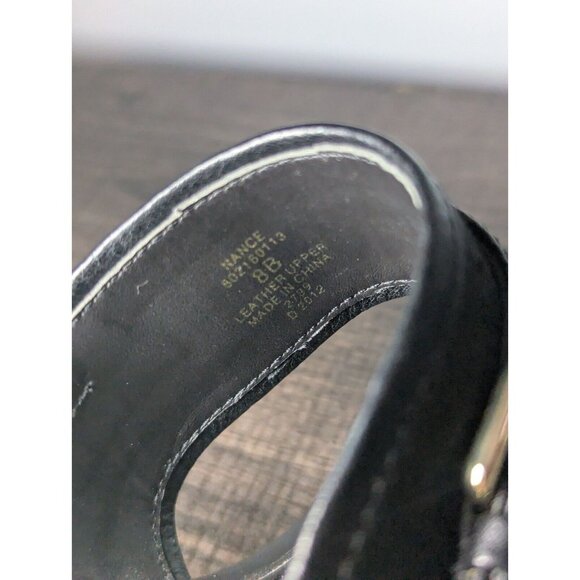 Ralph Lauren Womens Leather Adjustable Slingback T-Strap Thong Sandal Black 8 - Picture 5 of 11